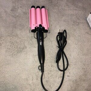 Triple Rod Hair Curling Iron PINK/BLACK 25mm 98W
